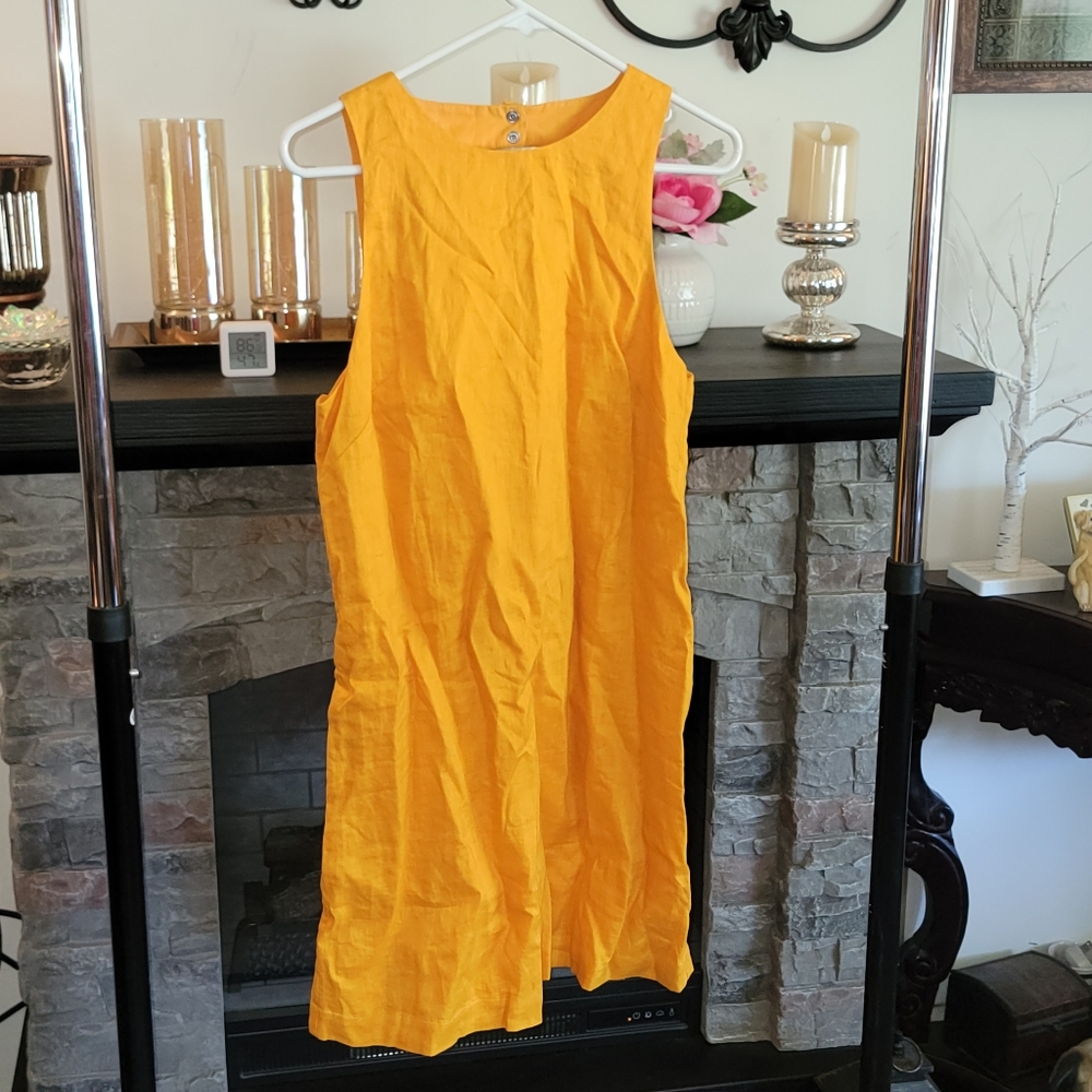 & Other Stories Paris Atelier Yellow Linen Dress